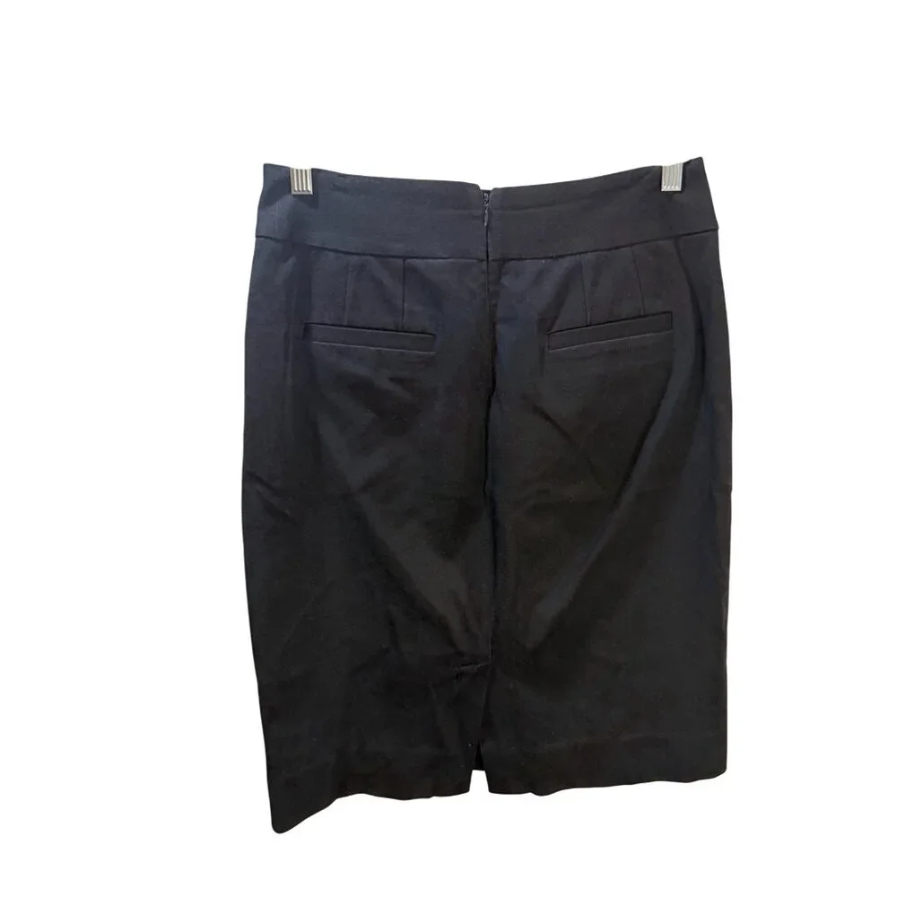 Banana‎ Republic Womens Black Stretch Pencil Skirt Size 6